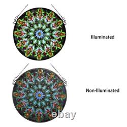 Window Panel 26 Round Floral Design Tiffany Style Stained Glass ONE THIS PRICE