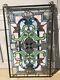 Window Panel 27 1/2X 16 Tiffany Style LEADED Stained Glass Beveled, Cabochon