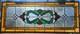 Window Panel Glass Hanging Victorian Style Stained Glass Panel 29 1/2 X 12