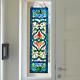 Window Panel Handcrafted Victorian Stained Glass Fleur De Lis River of Goods NEW