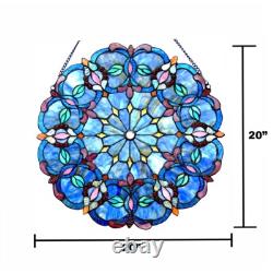 Window Panel Stained Art Glass 20 Round Tiffany Style ONLY ONE THIS PRICE