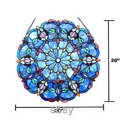 Window Panel Stained Art Glass 20 Round Tiffany Style ONLY ONE THIS PRICE
