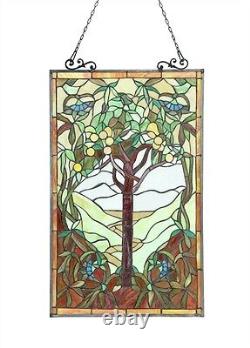 Window Panel Tree Of Hope Design 20 W X 32 L Stained Glass LAST ONE THIS PRICE