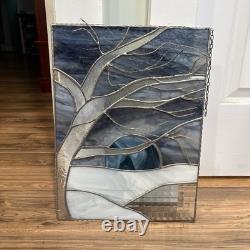 Winter Landscape Stained Glass Panel By Bill Boudreau Songbird Studio Winter Landscape Stained Glass Panel By Bill Boudreau Songbird Studio