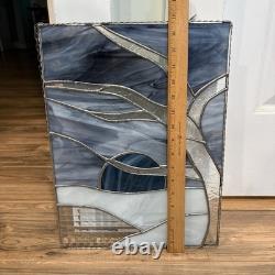 Winter Landscape Stained Glass Panel By Bill Boudreau Songbird Studio