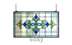 Yogoart Tiffany Style Stained Glass Window Hanging Panels Horizontal Transom