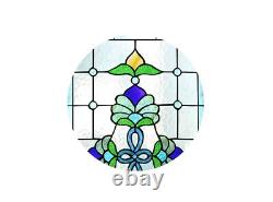 Yogoart Tiffany Style Stained Glass Window Hanging Panels Horizontal Transom