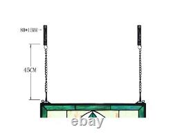 Yogoart Tiffany Style Stained Glass Window Hanging Panels Horizontal Transom